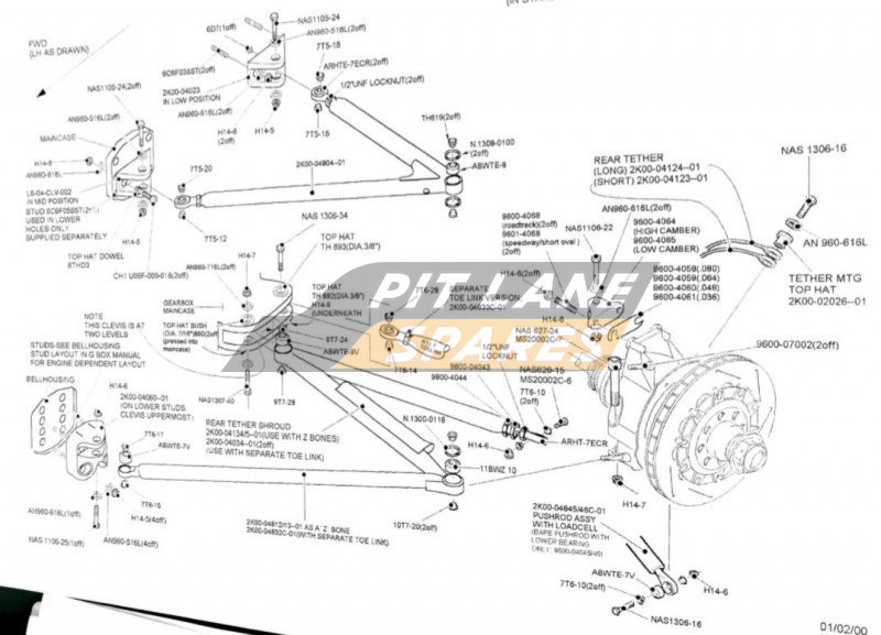 REAR SUSPENSION LAYOUT 2 Diagram